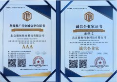 AAA科技推廣行業(yè)誠(chéng)信單位與AAA誠(chéng)信企業(yè)家